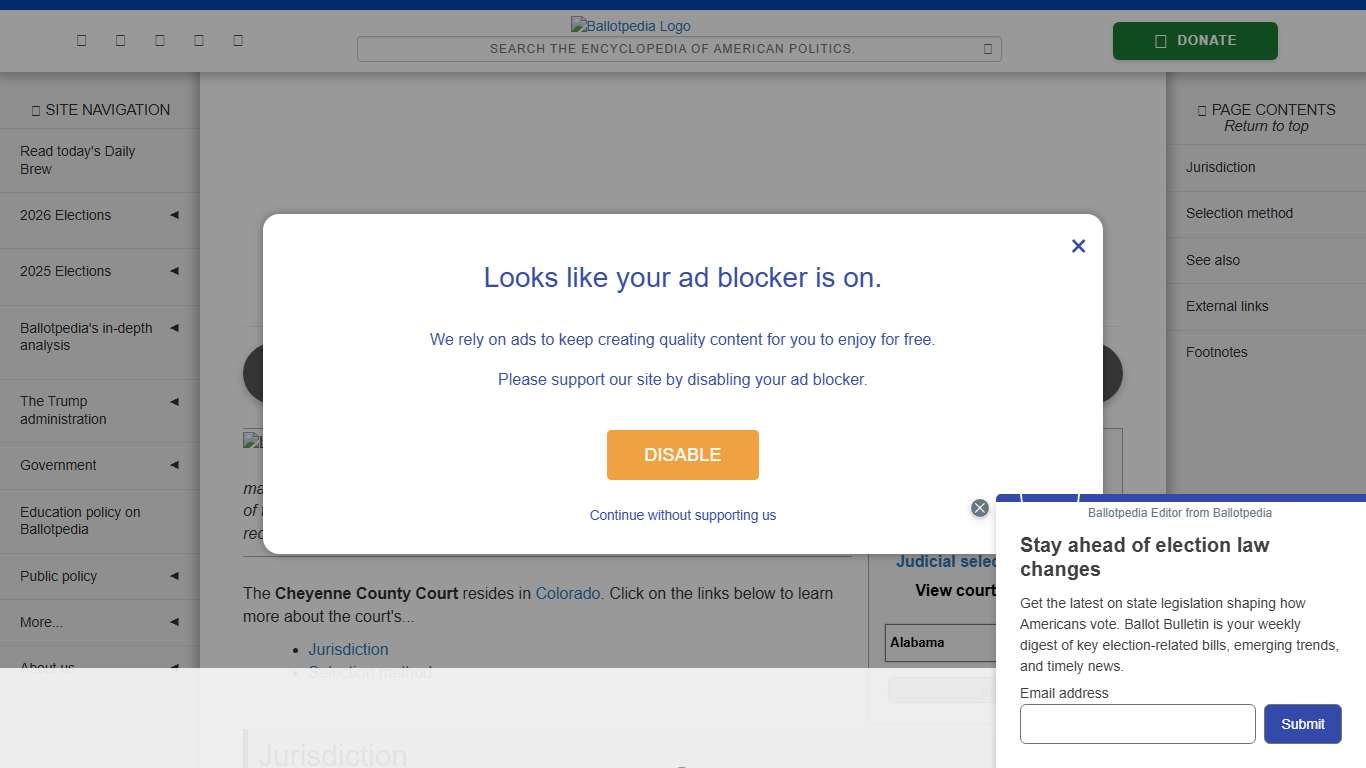 Cheyenne County Court, Colorado - Ballotpedia